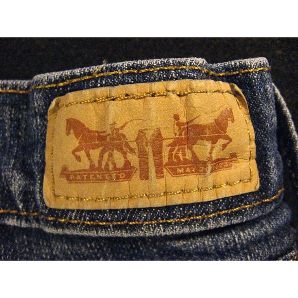 LEVIS 515 Womans CUTOFF JEAN SHORTS W 29 Blue Denim Red Tab Daisy Dukes - Picture 7 of 10